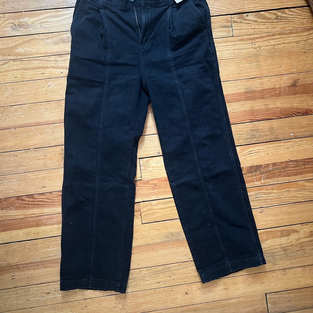NWT Madewell pleated denim black pants size 28 - Picture 6 of 6